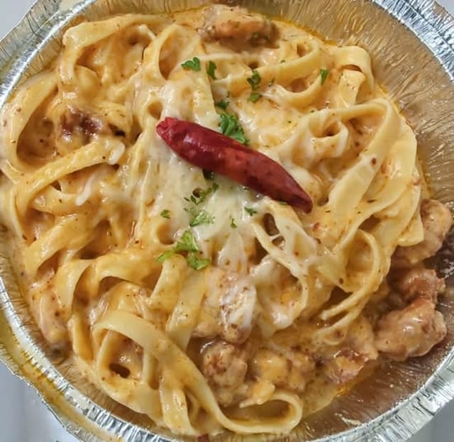 Spicy Louisiana Shrimp Pasta.